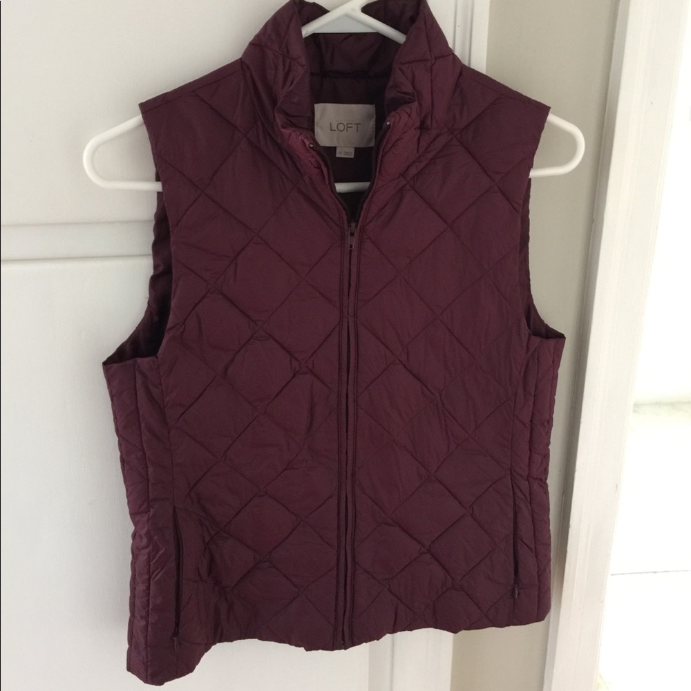 Maroon Vest - Ann Taylor Loft